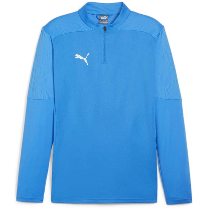 Puma Heren Team Final trainingsfleece met kwartritssluiting (Blauw)