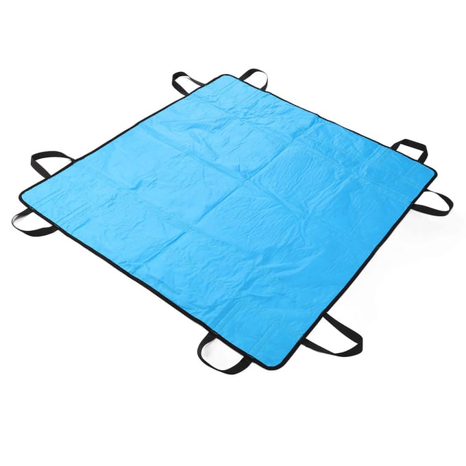 Positioneringsbedpad Herbruikbaar Waterdicht Draagbaar Transferdeken met Handvatten voor Patiënten blue