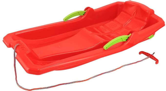 Baby Mix Karol plastic kinderslee met remmen 80x43 cm - Sneeuwslee
