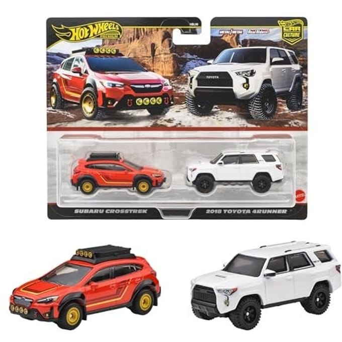 Hot Wheels Premium 2-Pack 2025 Mix 3 Subaru Crosstrek & 18 Toyota 4Runner