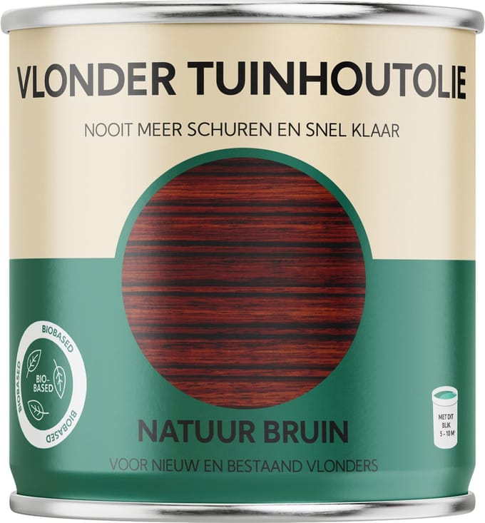 Vlonder Tuinhout Olie - Natuur Bruin-750ml