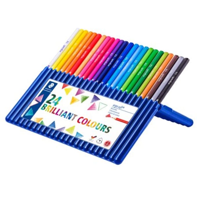 Kleurpotloden Staedtler Ergosoft driekantig 24stuks assorti