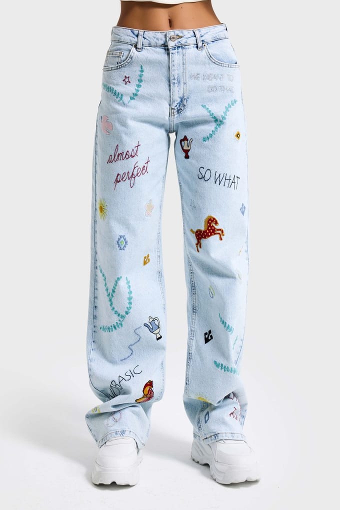 It's Basic - STRAIGHT MID RISE JEANS