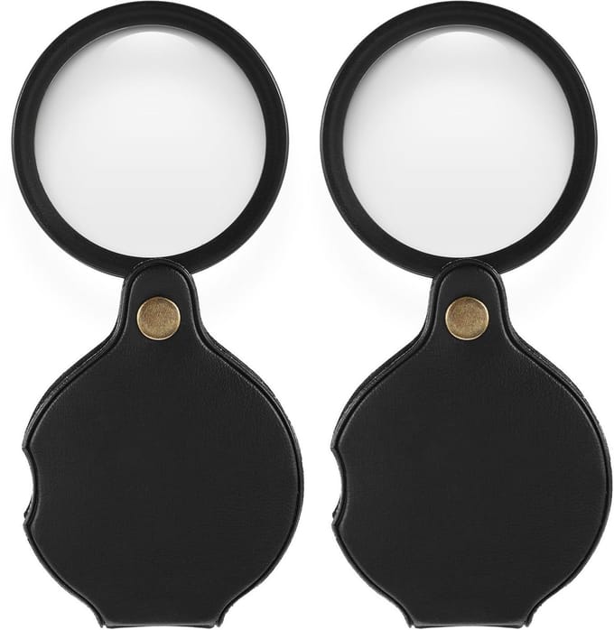 Dailygoods - 2 Stuks Draagbare Zakvergrootglas met 20x Vergroting