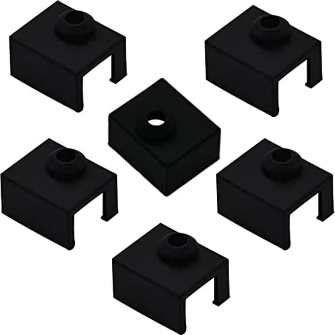 6 Stuks Siliconen Heater Blocks voor 3D Printers - Accessoires voor Ender 3 Series