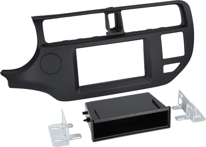 2-DIN Paneel geschikt voor met pocket Kia Rio 2011-2015 Kleur: Zwart