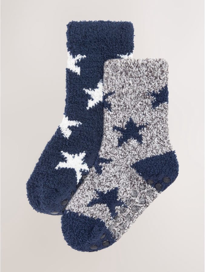 Next - Jongens - 2 paar knusse sokken - Blauw