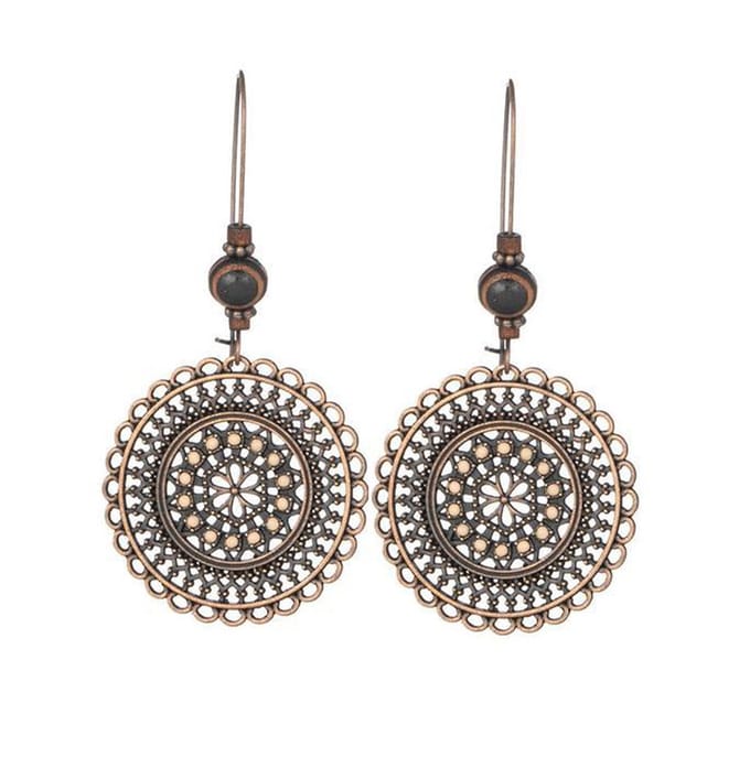 Jomide Oorhangers Vintage Hollow Brons - Dames