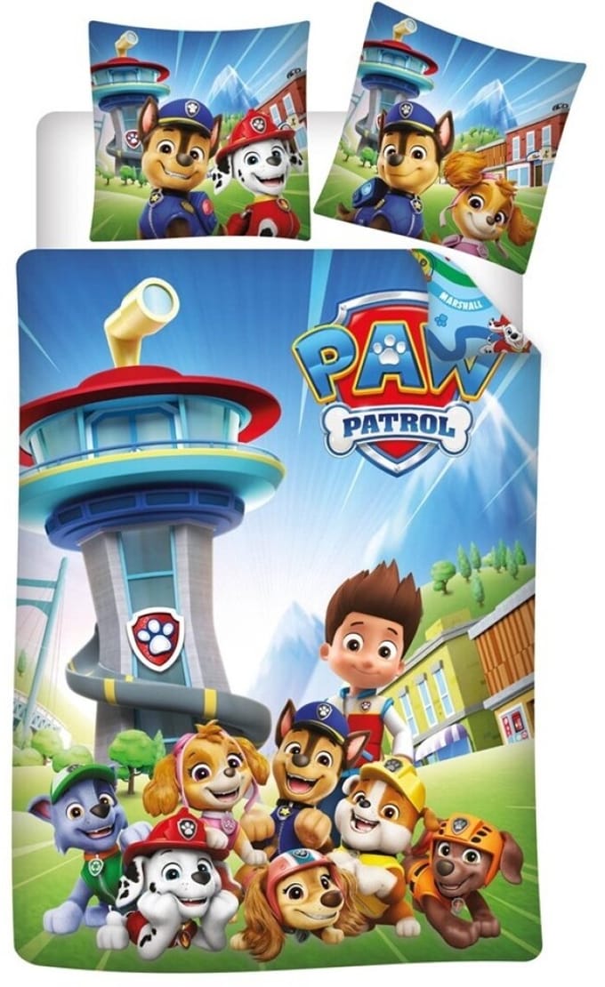 PAW Patrol Dekbedovertrek Team - 140 x 200 + 65 x 65 cm - Polykatoen