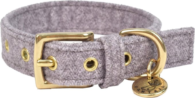 Fantail Hondenhalsband Støv Lichtgrijs - Hondenhalsband - 45 cm