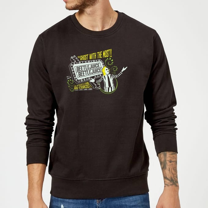 Beetlejuice The Ghost With The Most Sweatshirt - Black - M