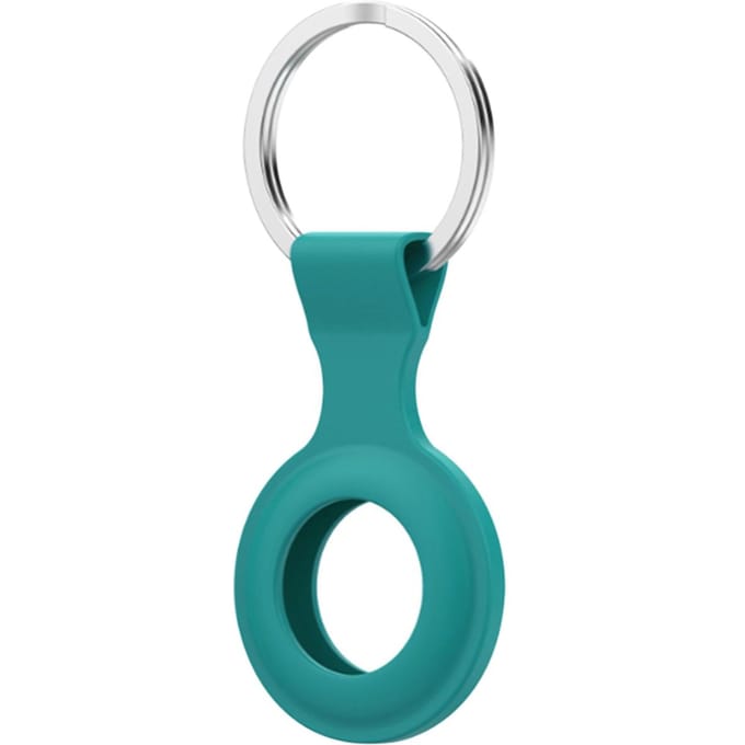 Étui de protection pour Finder Housse de tracker en silicone souple avec porte-clés en acier inoxydable anti-perte vert