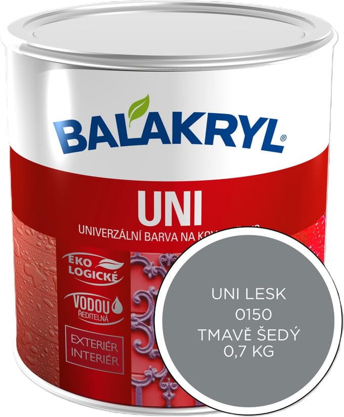 Balakryl UNI Glans 0,7kg, 0150 donkergrijs