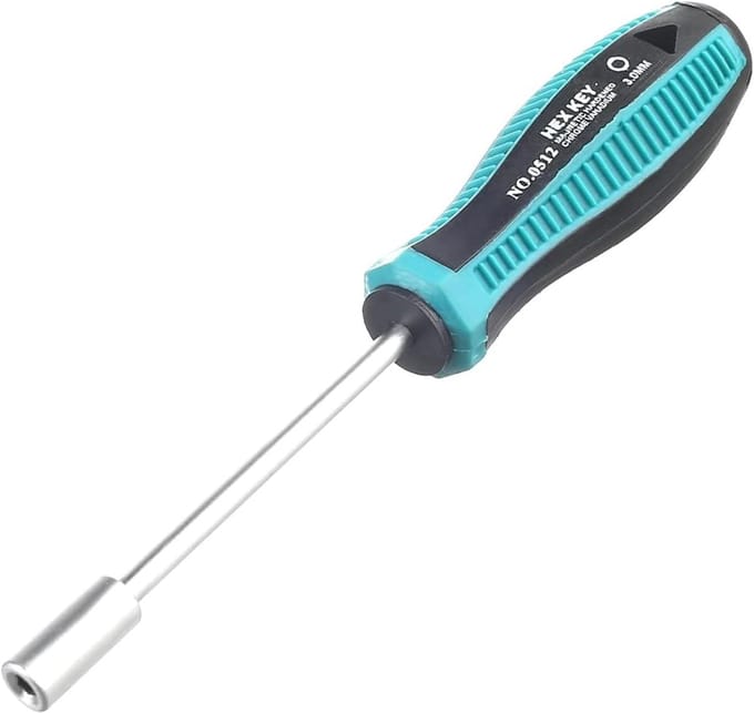 Moer Driver - Zeskant Sleutel - Klus Werk - Niet Magnetische Tip - 3mm Kop