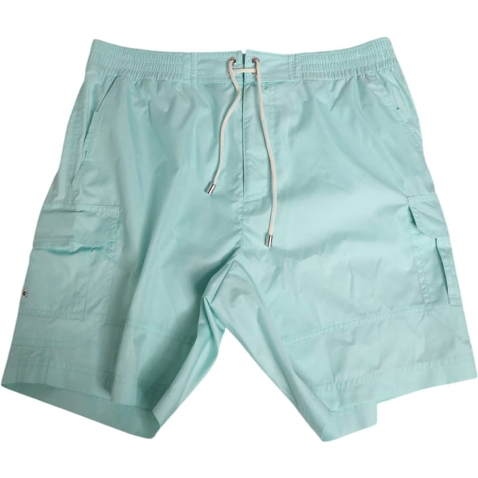 Dolce & Gabbana Aqua Blue Polyester Strandkleding Heren Shorts Zwemkleding