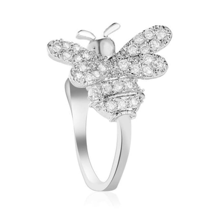 Bij ear cuff | zilver gekleurd