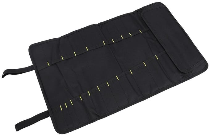 Professionele Koksmes Tas met 20 Slots - Lichtgewicht en Beschermend (Rood)
