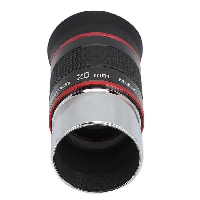 Multi-Coated Oculair 20mm 68 Graden Ultra Groothoek Oculair voor 1,25 Inch Interface Astronomisch black