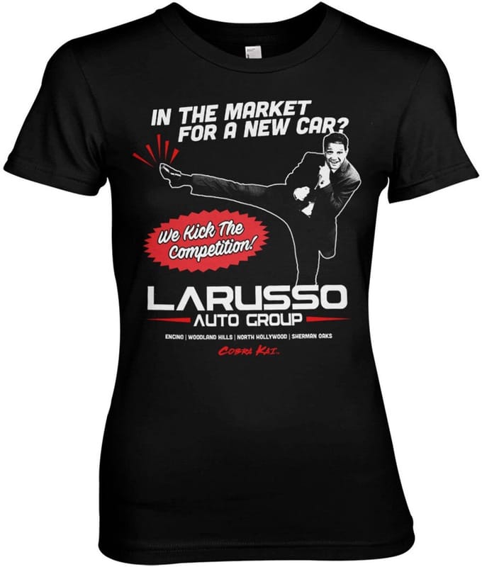 Cobra Kai Larusso Auto Group Girly Tee dames-T-shirt zwart