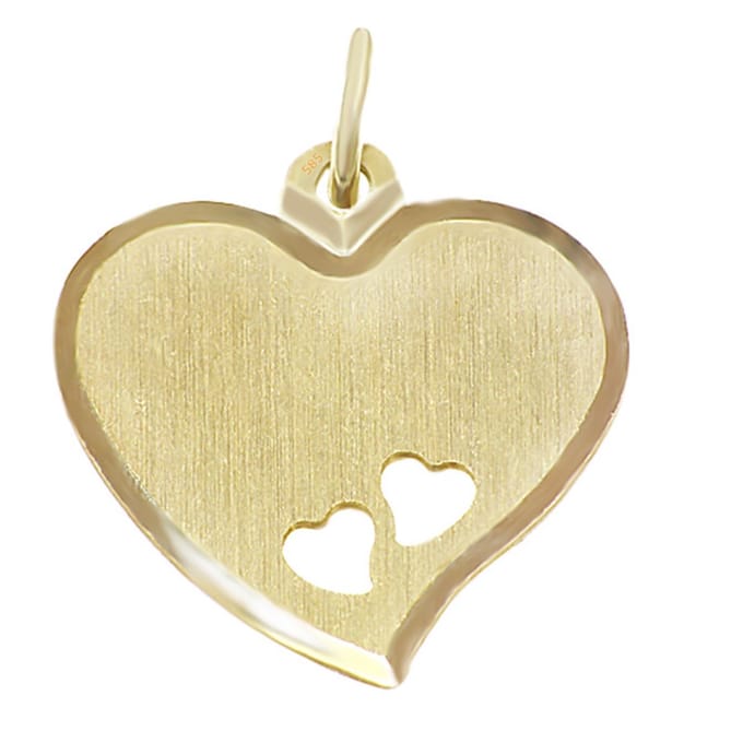 Juwelier Zwartevalk 8 karaat hart plaathanger - 14.801.174