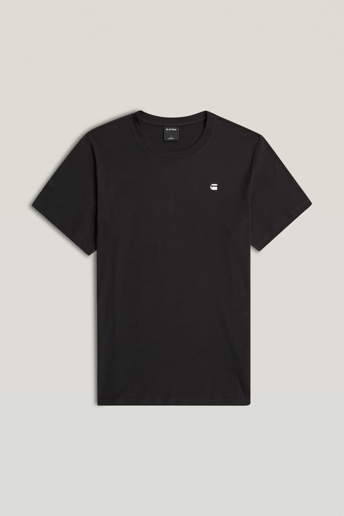G-Star Chest Logo Slim R T S/s Dk Black Größe: S | Basic T-Shirts Outlet | Herren | Schwarz