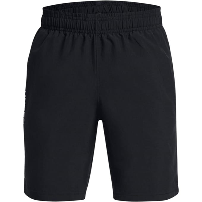 Under Armour Technische geweven korte broek met logo voor jongens (Zwart)