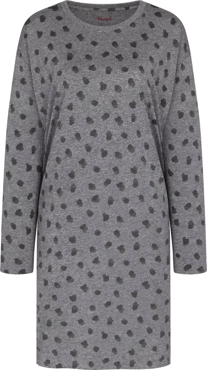 Triumph Endless Comfort NDK LSL Dames Nachthemd - Grijs melee - Maat 38
