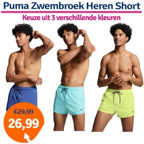 Puma Zwembroek Heren Short Fast Yellow-M
