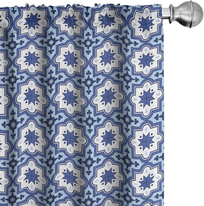 ABAKUHAUS Voorhangen – 2x75x175 cm – Mikrofaser – Halfdonkerend – Violet