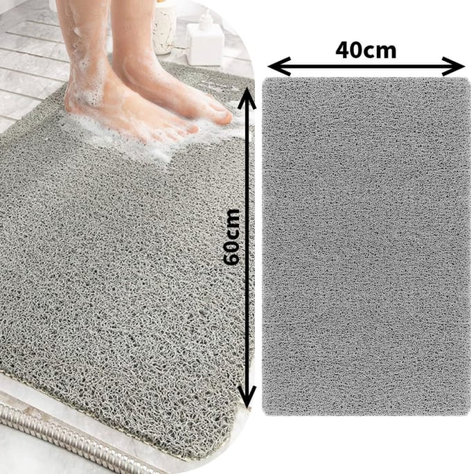 DHT Antislip Douchemat – Anti slip, Antischimmel & Huidvriendelijk – 40×60 cm – Grijs