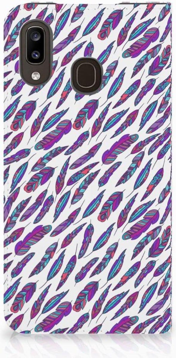 Samsung Galaxy A30 Hoesje met Magneet Feathers Color