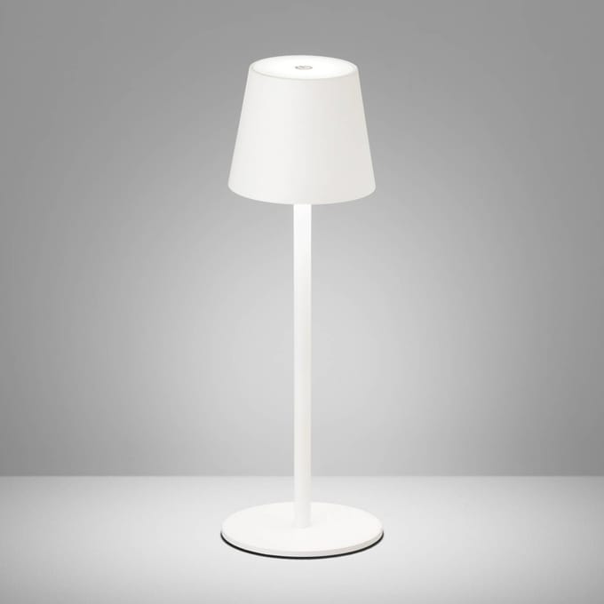 FH Lighting LED tafellamp Tropea met accu, zandwit