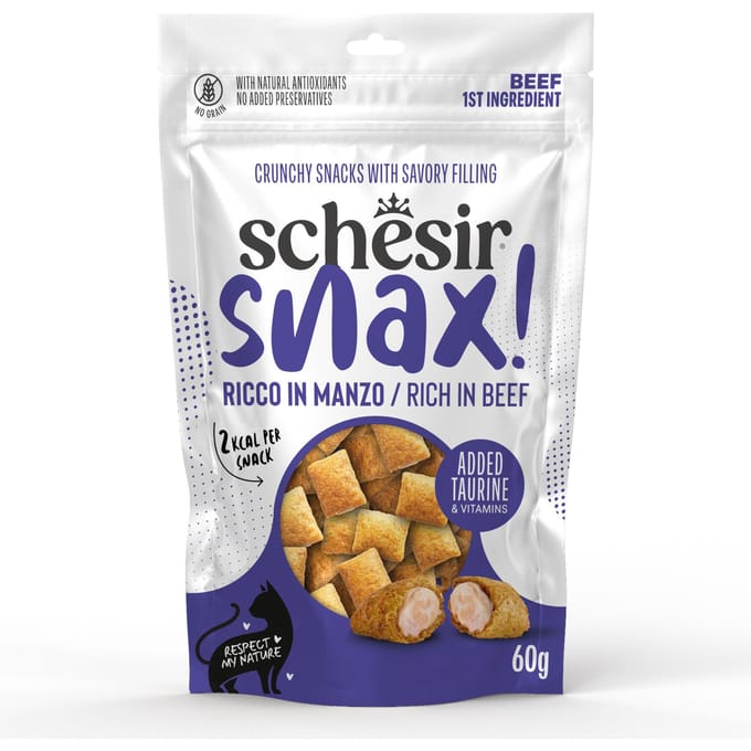 60 g Rundvlees Schesir Snax! Pillows kattensnacks