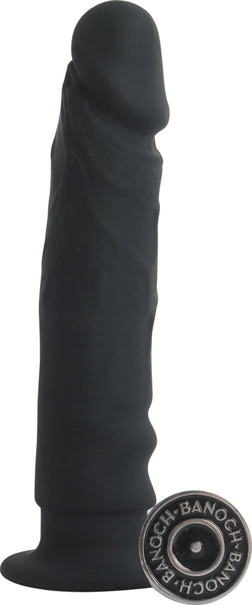 Banoch | Dildo zwart siliconen met zuignap | 13,6 cm lang | Ø  2,8 cm