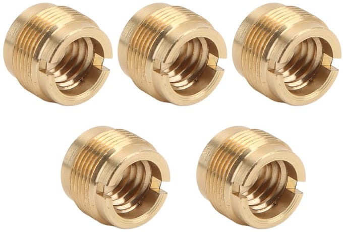 Microfoon adapter 3/8 naar 5/8, roestvrij en koper.