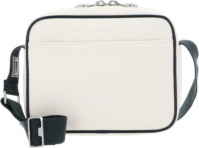 LACOSTE Schoudertas Reporter Bag Farine Sinople Crème