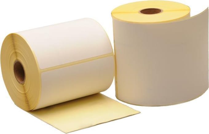 12 x verzendetiketten compatible 102mm x 150mm kern 25mm