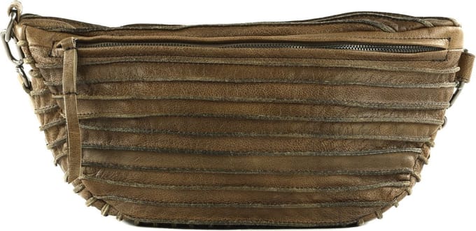 FREDsBRUDER Leren Gordeltas Riffel Beltbag Olive Bruine