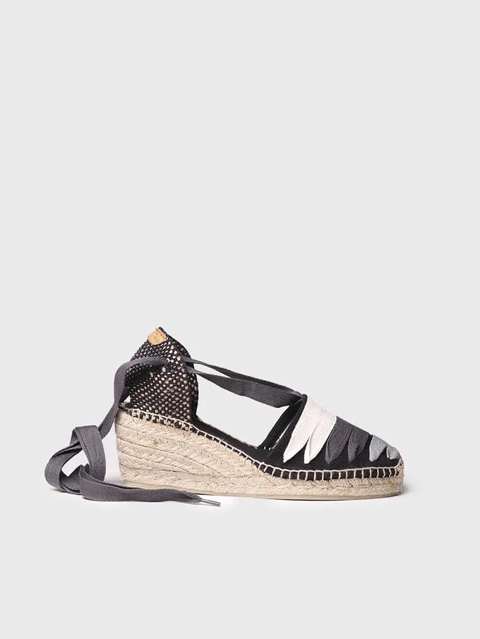 Espadrilles met sleehak en linten | VIOLA-NE