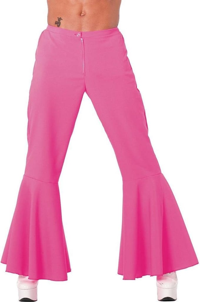 70's Hippie/Disco Broek Heren - Roze - Maat 56