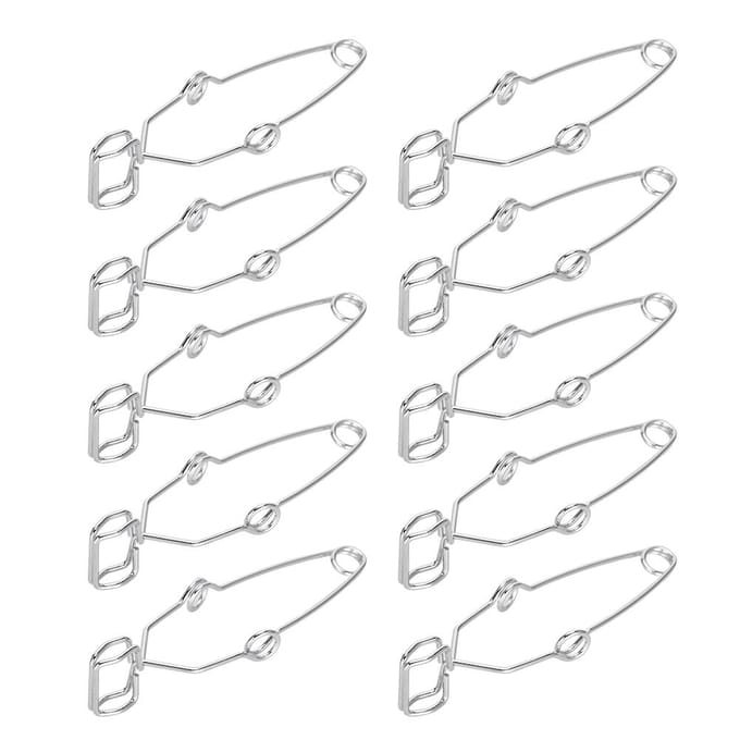 10 Stuks Reageerbuisklem Klem Experiment Test Houder Gereedschap voor Laboratorium Groot Formaat white