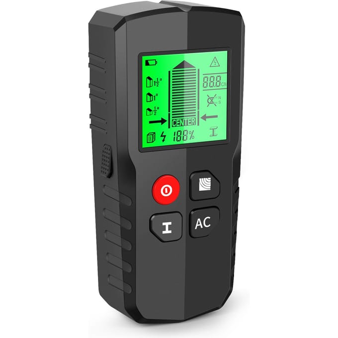 LCD-achtergrondverlichting Display Digitale wanddetector Metaalsensor Houten studzoeker AC-kabelscanner Vijf veelkleurig