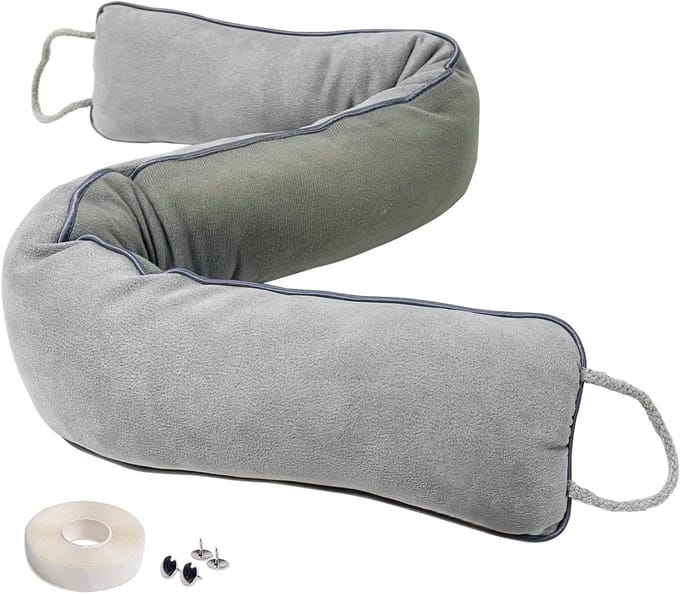 Draught Excluder voor Bescherming tegen Stof, Wind en Insecten - Wasbare Isolatie (93 cm)