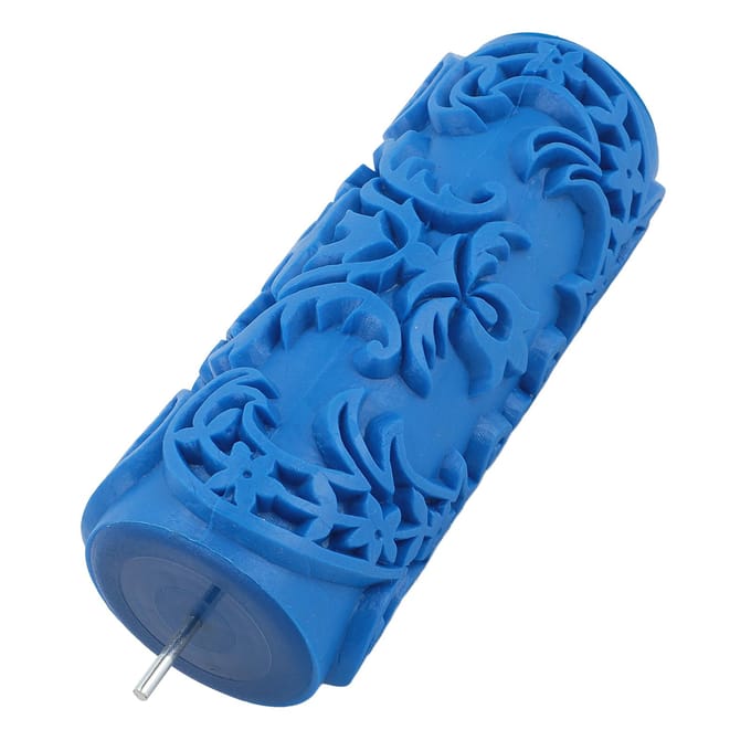 Patroon Verfroller Muurdecoratie Rond Rubber Herbruikbaar Multifunctioneel Kunst Textuurroller voor blue