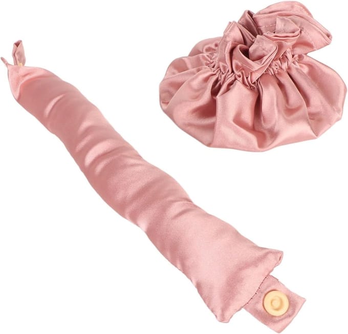 Haar Krul Set - Hitteloze Krullen - Slaap Styling - Zonder Hitte Schade - Stoffig Roze