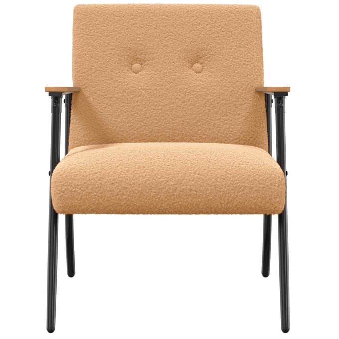 vidaXL - Fauteuil - Beige - Kratig - Wolachtig - Stof