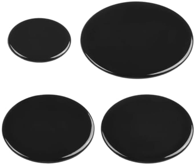 Set van 4 platte branderafdekkingen voor gasfornuis - 55mm, 75mm, 100mm - Universele pasvorm