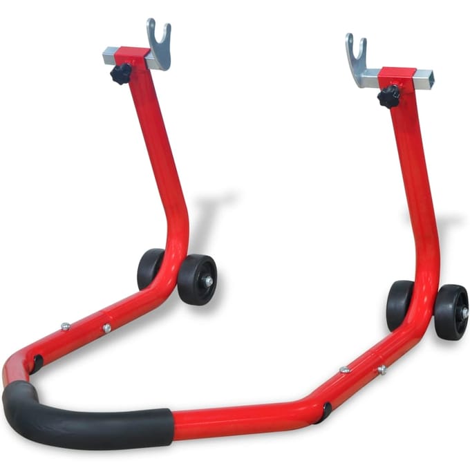 vidaXL - Motorfiets - achterwiel - standaard - rood