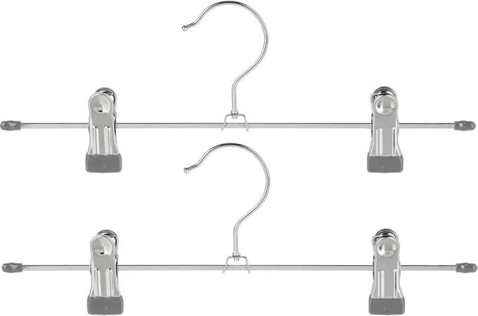 Kledinghangers - 9x - metaal - 30 x 11 cm - kledingkast/kleerhangers
