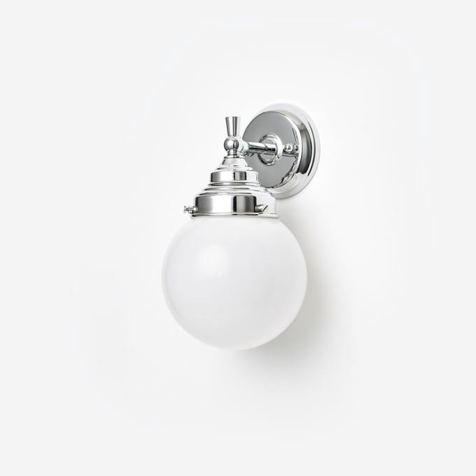 Wandlamp Bol Ø 15 Royal Chroom - Art Deco Trade